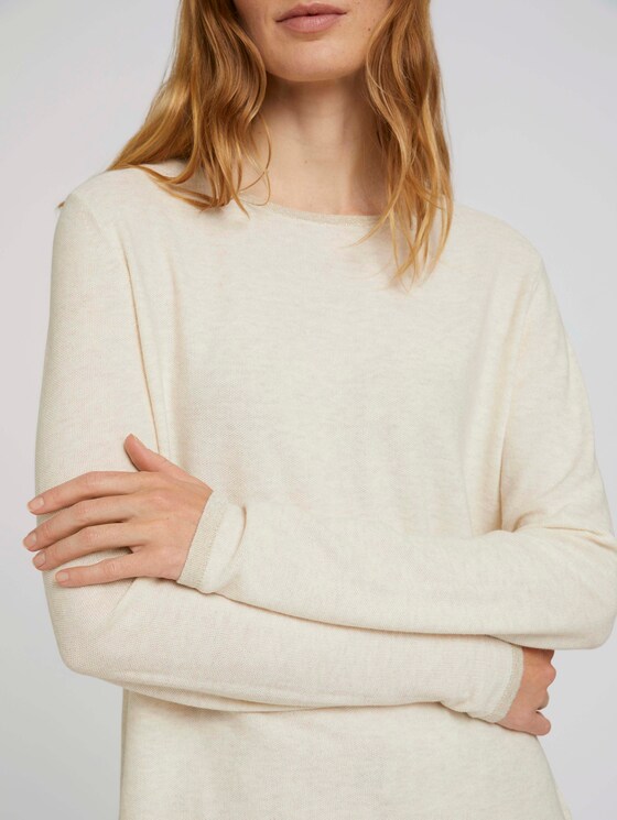 Gebreide trui met glitterdetails - Vrouwen - smooth light sand melange Gebreide trui met glitterdetails - Vrouwen - smooth light sand melange - 9 - TOM TAILOR