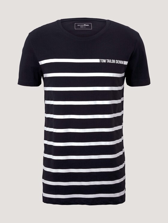 gestreiftes T-Shirt - Männer - Sky Captain Blue gestreiftes T-Shirt - Männer - Sky Captain Blue - 7 - TOM TAILOR Denim