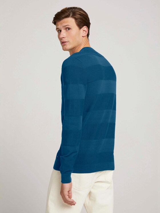 strukturierter Pullover mit Bio-Baumwolle - Männer - stormy petrol strukturierter Pullover mit Bio-Baumwolle - Männer - stormy petrol - 2 - TOM TAILOR Denim