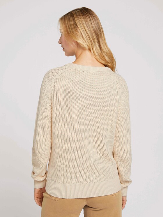 Pullover mit Bio-Baumwolle - Frauen - soft creme beige Pullover mit Bio-Baumwolle - Frauen - soft creme beige - 2 - TOM TAILOR Denim