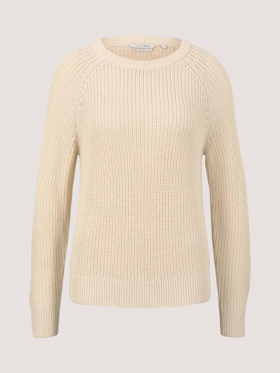 Pullover mit Bio-Baumwolle - Frauen - soft creme beige Pullover mit Bio-Baumwolle - Frauen - soft creme beige - 7 - TOM TAILOR Denim