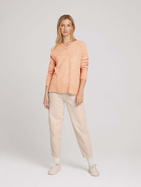 Pullover mit recyceltem Polyester - Frauen - clay rose melange Pullover mit recyceltem Polyester - Frauen - clay rose melange - 3 - TOM TAILOR Denim