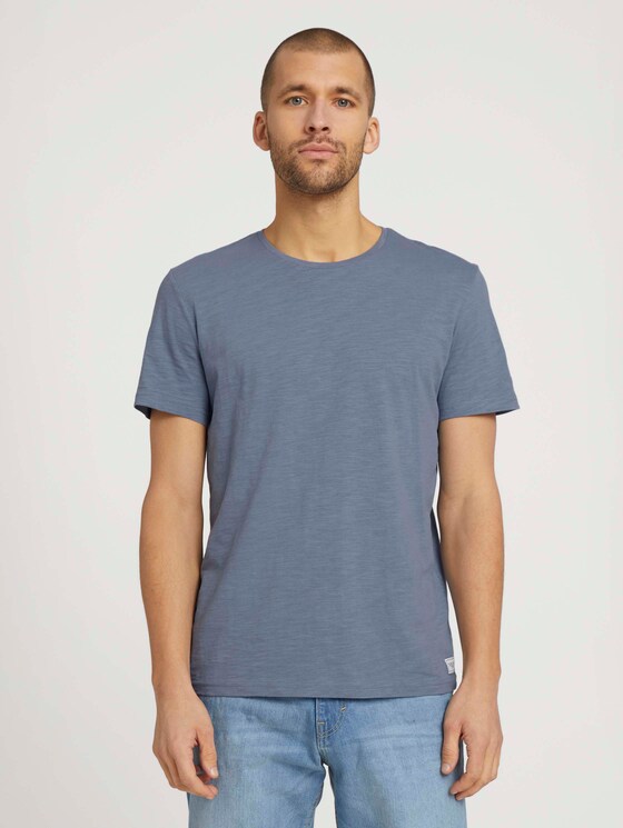 Basic T-Shirt - Männer - Gravel Grey Basic T-Shirt - Männer - Gravel Grey - 1 - TOM TAILOR