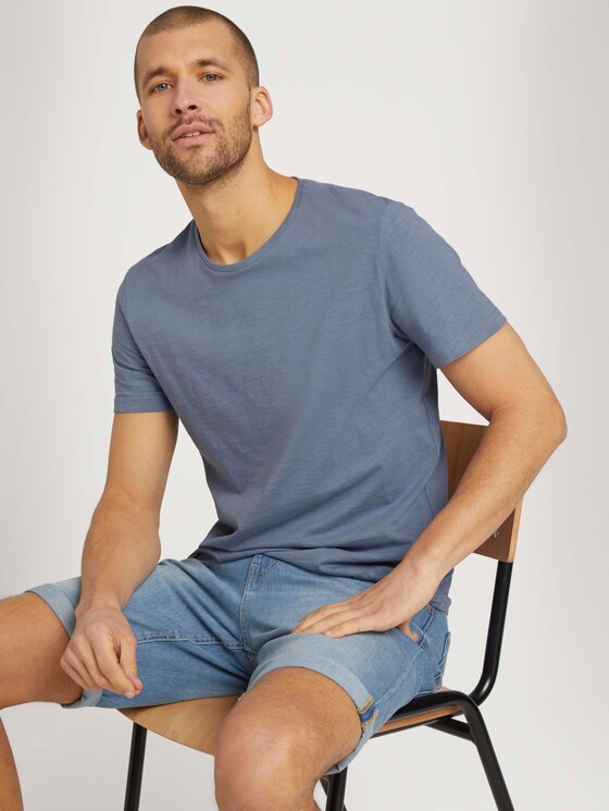 Basic T-Shirt - Männer - Gravel Grey Basic T-Shirt - Männer - Gravel Grey - 5 - TOM TAILOR