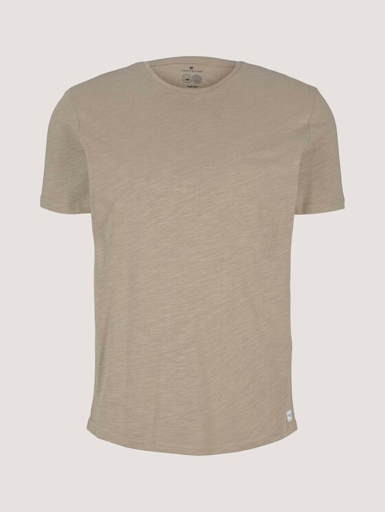 Basic T-Shirt - Männer - Chinchilla Basic T-Shirt - Männer - Chinchilla - 7 - TOM TAILOR