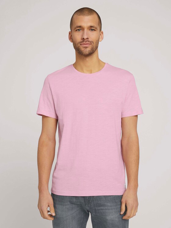 Basic T-Shirt - Männer - Soft Pink Basic T-Shirt - Männer - Soft Pink - 1 - TOM TAILOR