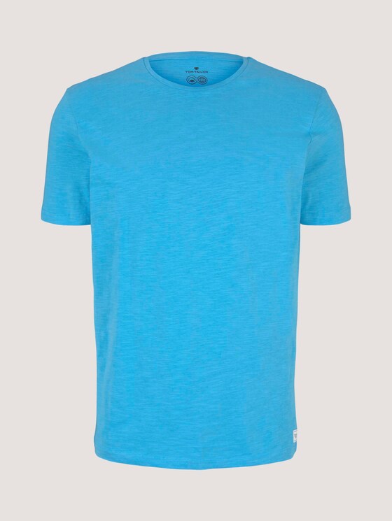Basic T-Shirt - Männer - aquarius turquoise Basic T-Shirt - Männer - aquarius turquoise - 7 - TOM TAILOR