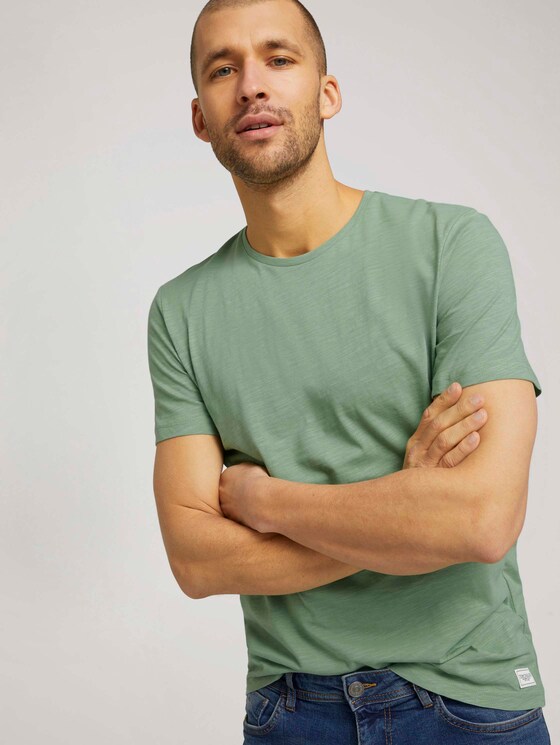 Basic T-Shirt - Männer - light mint green Basic T-Shirt - Männer - light mint green - 5 - TOM TAILOR