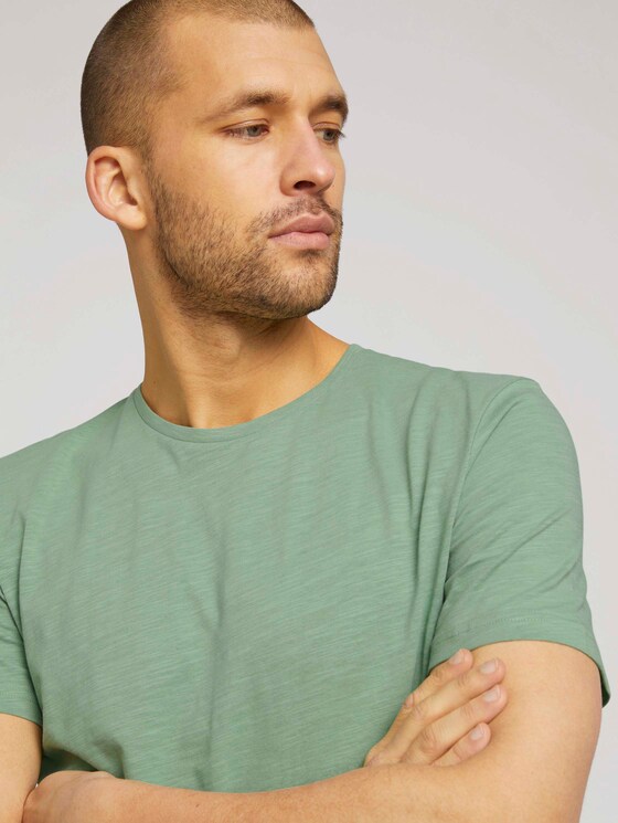 Basic T-Shirt - Männer - light mint green Basic T-Shirt - Männer - light mint green - 9 - TOM TAILOR