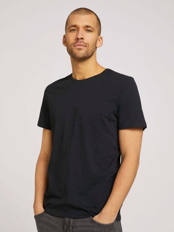 Basic T-Shirt - Männer - Black Basic T-Shirt - Männer - Black - 1 - TOM TAILOR