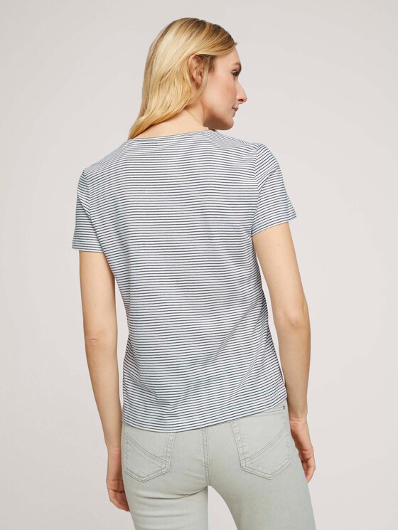 gestreiftes T-Shirt - Frauen - offwhite thin stripes gestreiftes T-Shirt - Frauen - offwhite thin stripes - 2 - TOM TAILOR