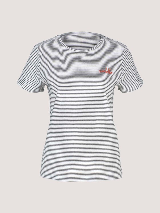 gestreiftes T-Shirt - Frauen - offwhite thin stripes gestreiftes T-Shirt - Frauen - offwhite thin stripes - 7 - TOM TAILOR