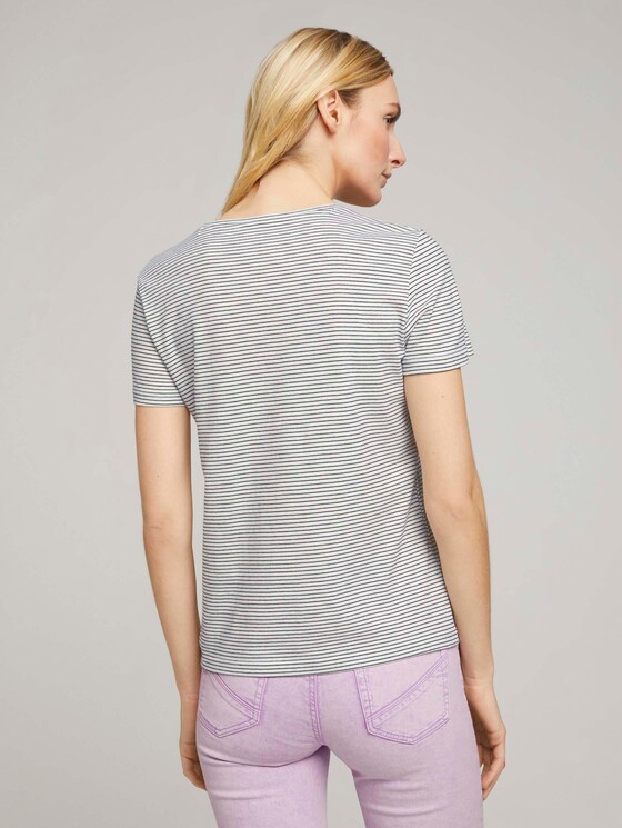 gestreiftes T-Shirt - Frauen - all blue stripe design gestreiftes T-Shirt - Frauen - all blue stripe design - 2 - TOM TAILOR