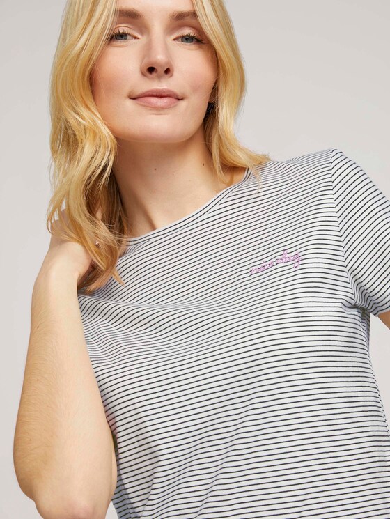 gestreiftes T-Shirt - Frauen - all blue stripe design gestreiftes T-Shirt - Frauen - all blue stripe design - 9 - TOM TAILOR