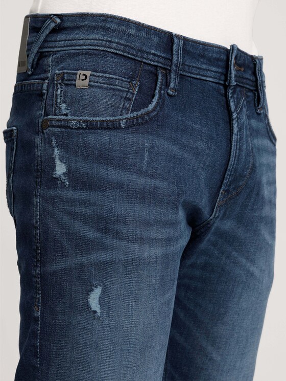 Slim Piers Jeans mit Bio-Baumwolle - Männer - Used Dark Stone Blue Denim Slim Piers Jeans mit Bio-Baumwolle - Männer - Used Dark Stone Blue Denim - 10 - TOM TAILOR Denim