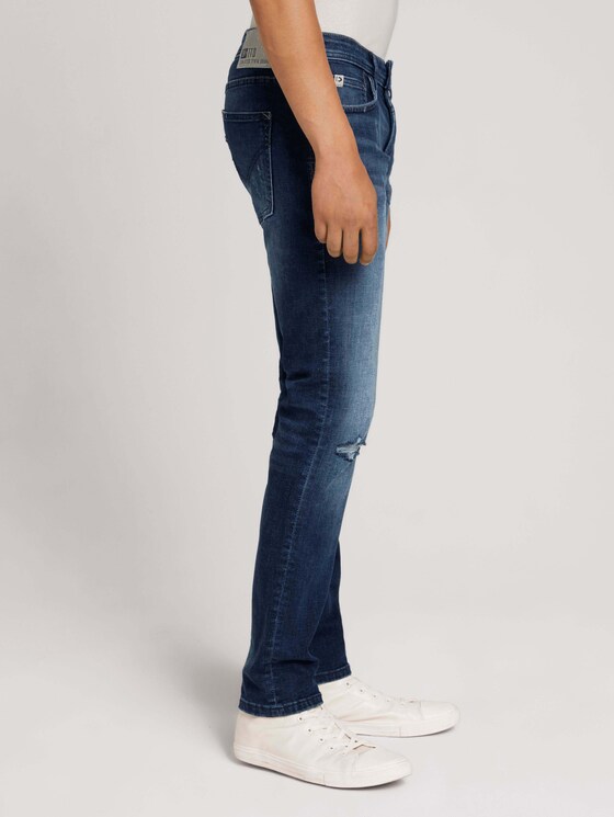 Slim Piers Jeans mit Bio-Baumwolle - Männer - Used Dark Stone Blue Denim Slim Piers Jeans mit Bio-Baumwolle - Männer - Used Dark Stone Blue Denim - 11 - TOM TAILOR Denim