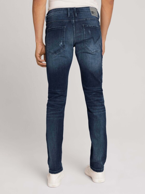 Slim Piers Jeans mit Bio-Baumwolle - Männer - Used Dark Stone Blue Denim Slim Piers Jeans mit Bio-Baumwolle - Männer - Used Dark Stone Blue Denim - 2 - TOM TAILOR Denim