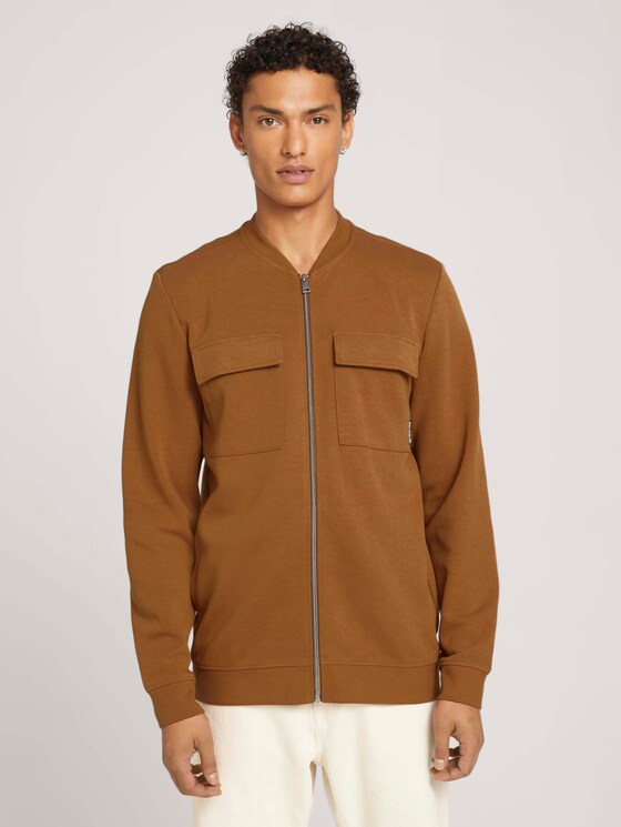 bomber jacket with chest pockets - Men - deep cognac bomber jacket with chest pockets - Men - deep cognac - 1 - TOM TAILOR Denim