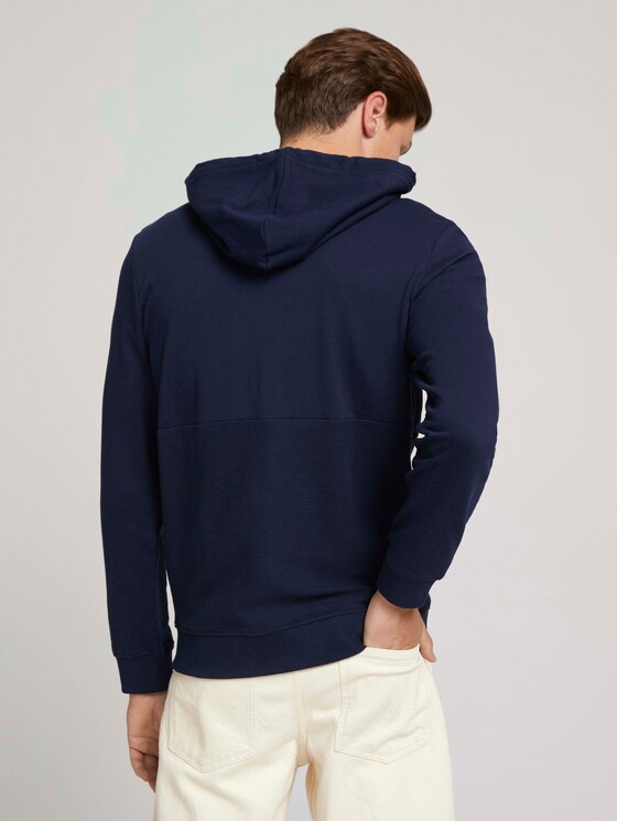 strukturierter Hoodie - Männer - Sky Captain Blue strukturierter Hoodie - Männer - Sky Captain Blue - 2 - TOM TAILOR Denim