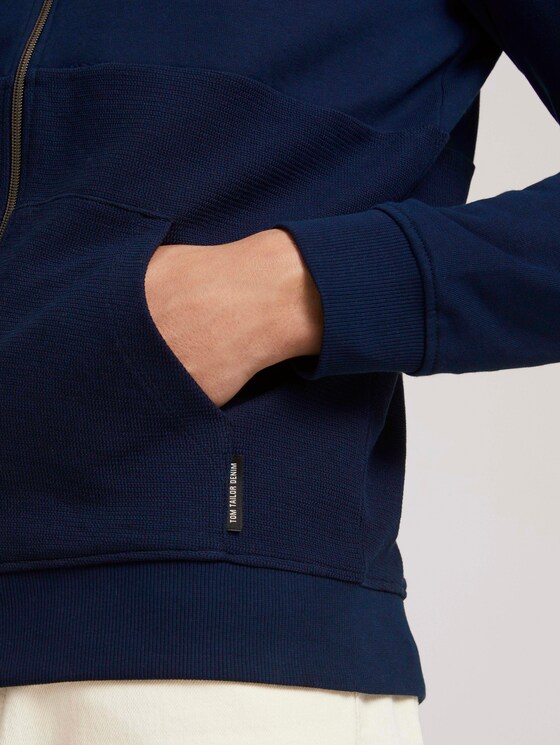 strukturierter Hoodie - Männer - Sky Captain Blue strukturierter Hoodie - Männer - Sky Captain Blue - 9 - TOM TAILOR Denim