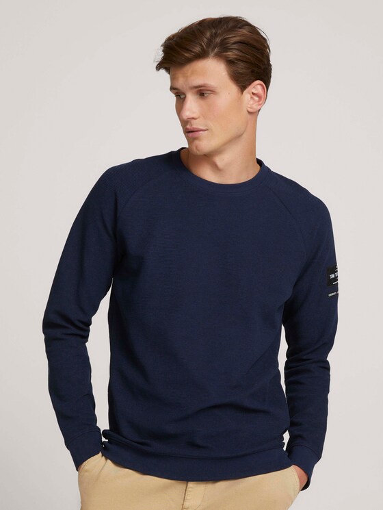 strukturierter Pullover - Männer - Sky Captain Blue strukturierter Pullover - Männer - Sky Captain Blue - 1 - TOM TAILOR Denim