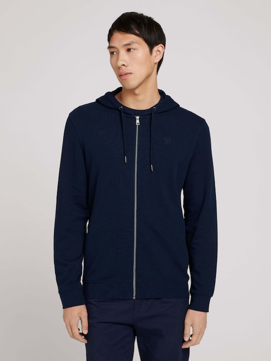 sweatjack met borduursel - Mannen - Sky Captain Blue sweatjack met borduursel - Mannen - Sky Captain Blue - 1 - TOM TAILOR Denim