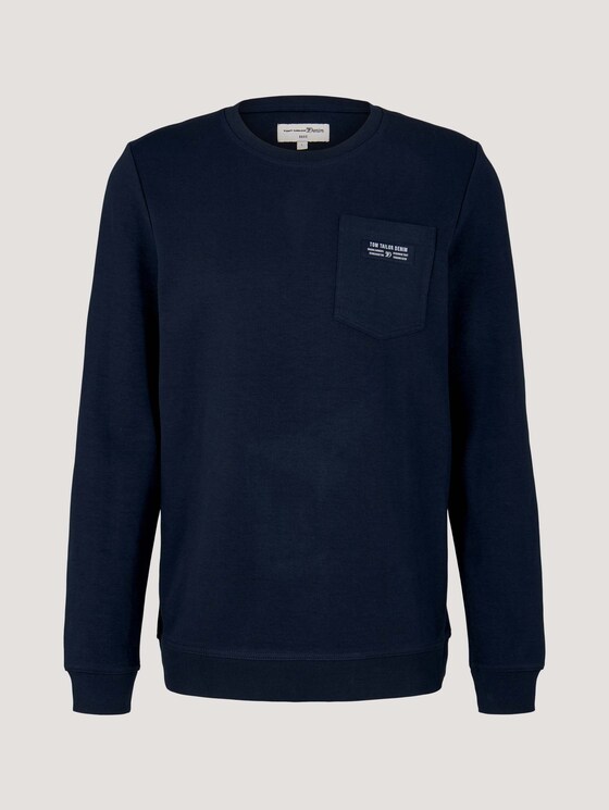 sweatshirt met borstzak - Mannen - Sky Captain Blue sweatshirt met borstzak - Mannen - Sky Captain Blue - 7 - TOM TAILOR Denim