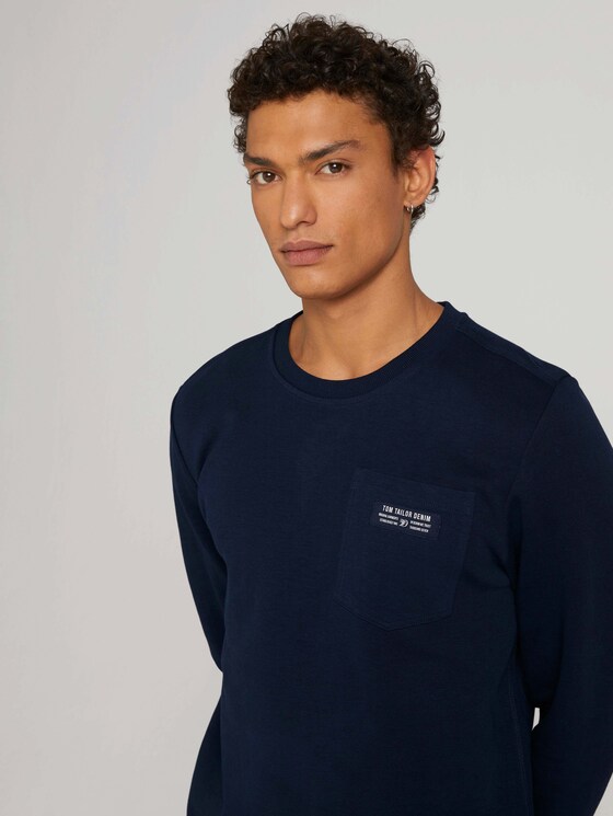 sweatshirt met borstzak - Mannen - Sky Captain Blue sweatshirt met borstzak - Mannen - Sky Captain Blue - 9 - TOM TAILOR Denim