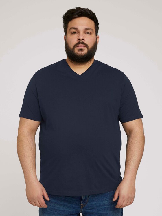 Basic T-Shirt im Doppelpack - Männer - Dark Blue Basic T-Shirt im Doppelpack - Männer - Dark Blue - 1 - Men Plus
