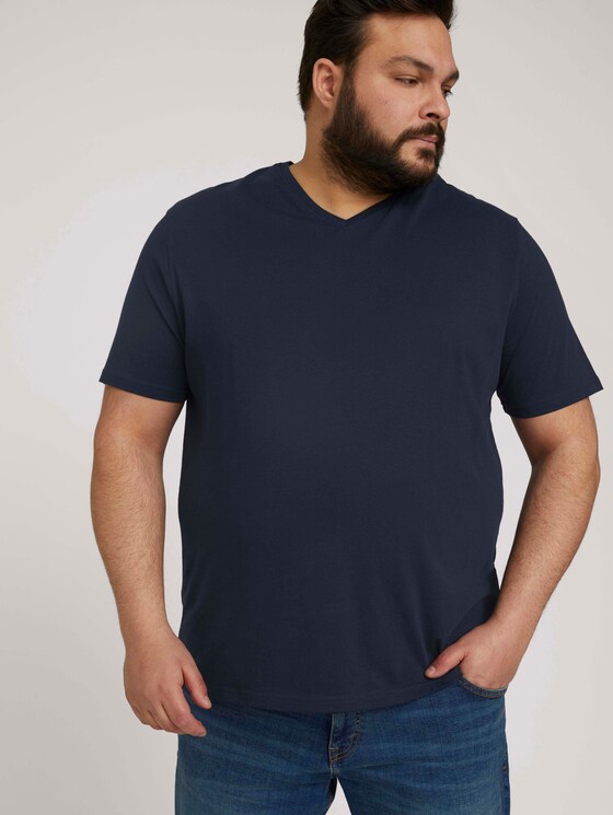 Basic T-Shirt im Doppelpack - Männer - Dark Blue - 5 - Men Plus