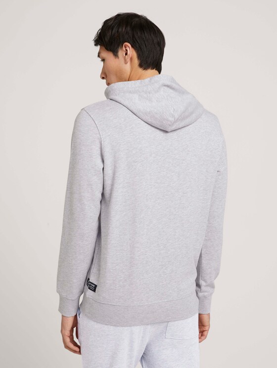 Hoodie mit Print - Männer - Light Stone Grey Melange Hoodie mit Print - Männer - Light Stone Grey Melange - 2 - TOM TAILOR Denim