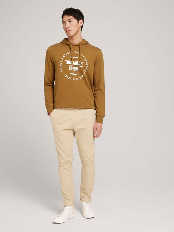 Hoodie mit Print - Männer - deep cognac Hoodie mit Print - Männer - deep cognac - 3 - TOM TAILOR Denim