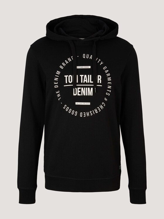 hoodie met print - Mannen - Black hoodie met print - Mannen - Black - 7 - TOM TAILOR Denim