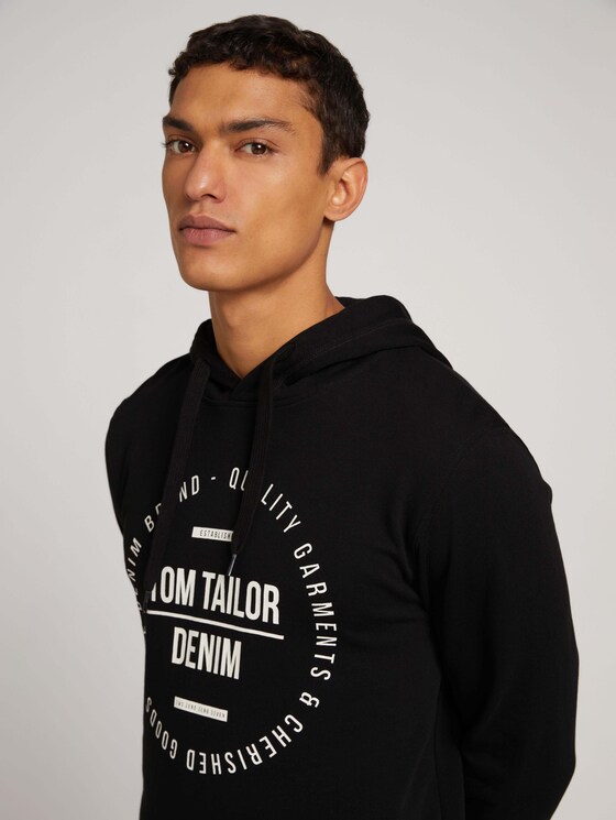 hoodie met print - Mannen - Black hoodie met print - Mannen - Black - 9 - TOM TAILOR Denim