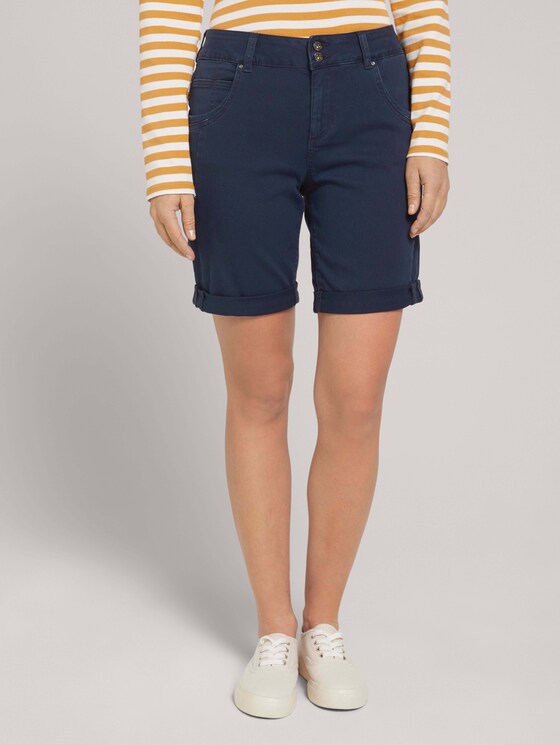 Lina Bermuda Shorts - Frauen - Real Navy Blue Lina Bermuda Shorts - Frauen - Real Navy Blue - 1 - TOM TAILOR Denim