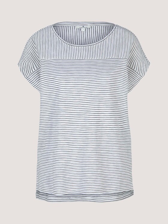 gestreiftes T-Shirt - Frauen - offwhite thin stripes gestreiftes T-Shirt - Frauen - offwhite thin stripes - 7 - TOM TAILOR