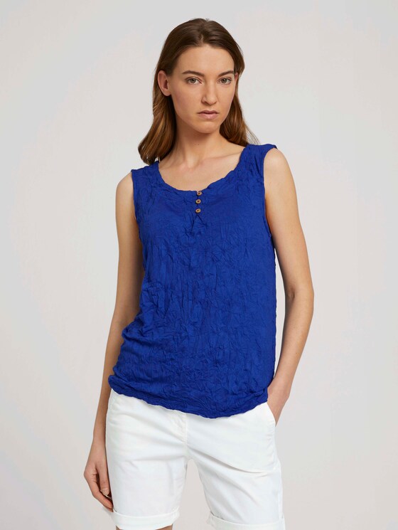 Top in Knitteroptik - Frauen - anemone blue Top in Knitteroptik - Frauen - anemone blue - 1 - TOM TAILOR