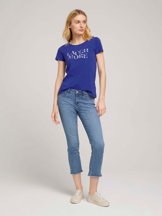 T-Shirt aus Bio-Baumwolle - Frauen - anemone-blue T-Shirt aus Bio-Baumwolle - Frauen - anemone-blue - 3 - TOM TAILOR