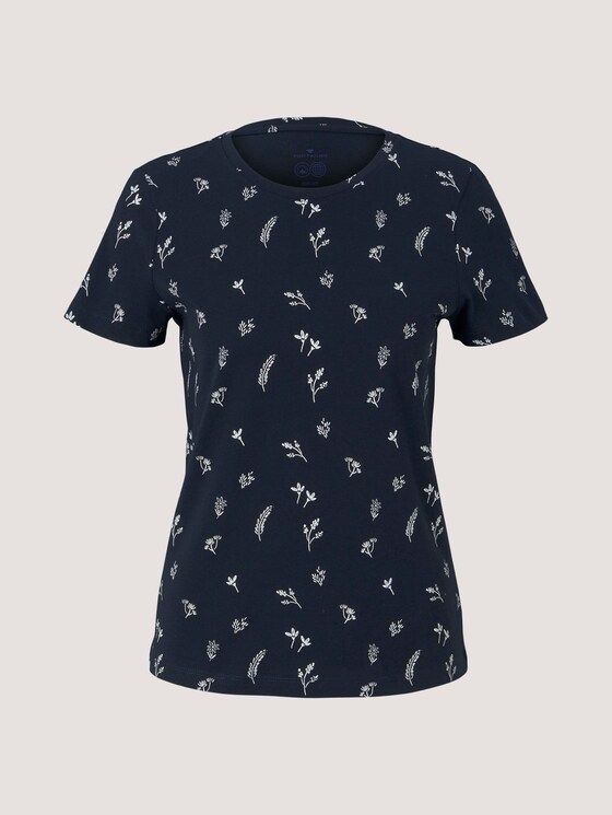 T-Shirt mit Blumenmuster aus Bio-Baumwolle - Frauen - navy garden floral design T-Shirt mit Blumenmuster aus Bio-Baumwolle - Frauen - navy garden floral design - 7 - TOM TAILOR