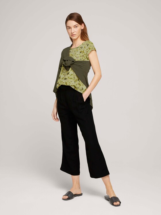 Gemusterte Kurzarmbluse mit LENZING™ ECOVERO™ - Frauen - celery flower paisley design Gemusterte Kurzarmbluse mit LENZING™ ECOVERO™ - Frauen - celery flower paisley design - 3 - TOM TAILOR