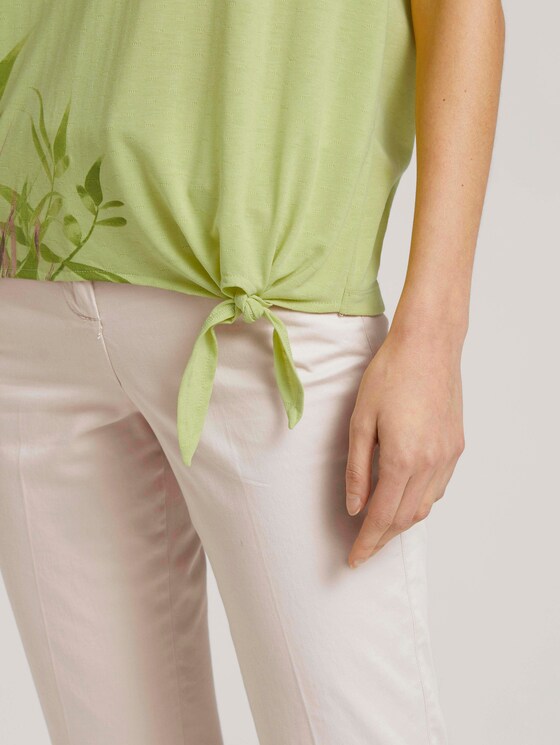 Print T-Shirt mit Knoten - Frauen - celery ice Print T-Shirt mit Knoten - Frauen - celery ice - 9 - TOM TAILOR