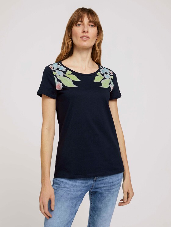 T-Shirt aus Bio-Baumwolle - Frauen - Sky Captain Blue T-Shirt aus Bio-Baumwolle - Frauen - Sky Captain Blue - 1 - TOM TAILOR