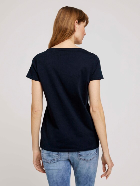 T-Shirt aus Bio-Baumwolle - Frauen - Sky Captain Blue T-Shirt aus Bio-Baumwolle - Frauen - Sky Captain Blue - 2 - TOM TAILOR