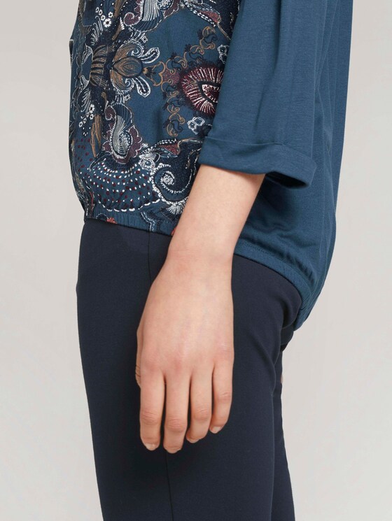 Shirt met patroon en LENZING™ ECOVERO™ - Vrouwen - blue apricot paisley design Shirt met patroon en LENZING™ ECOVERO™ - Vrouwen - blue apricot paisley design - 9 - TOM TAILOR