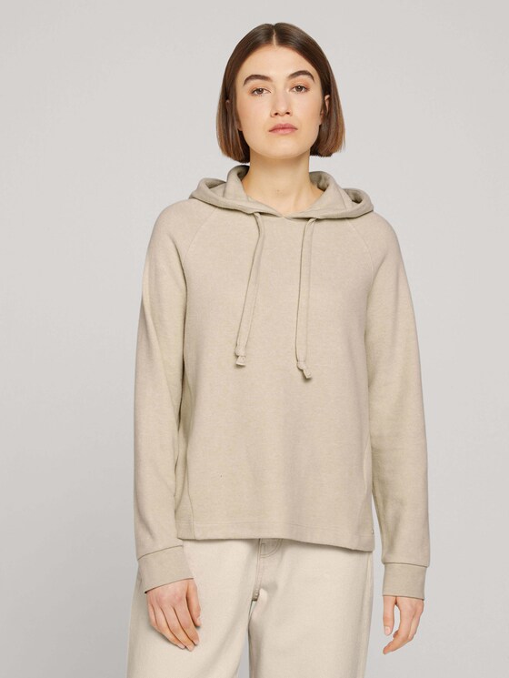 Hoodie aus Bio-Baumwolle - Frauen - Light Cashew Beige Hoodie aus Bio-Baumwolle - Frauen - Light Cashew Beige - 1 - TOM TAILOR Denim