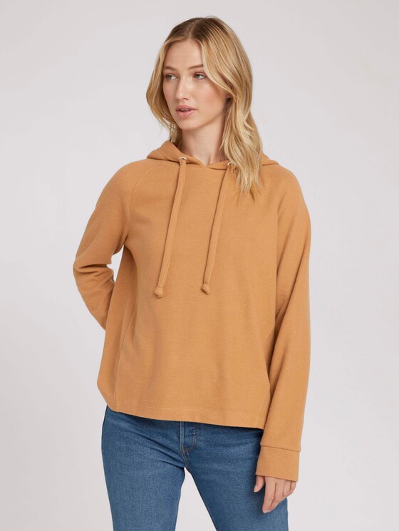 Hoodie aus Bio-Baumwolle - Frauen - soft camel Hoodie aus Bio-Baumwolle - Frauen - soft camel - 1 - TOM TAILOR Denim
