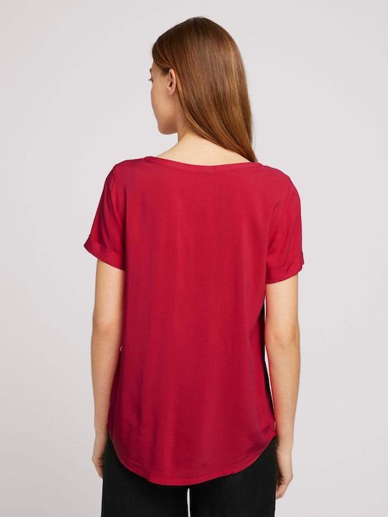 Blouse met korte mouwen en geplooid detail - Vrouwen - Bloody Mary Blouse met korte mouwen en geplooid detail - Vrouwen - Bloody Mary - 2 - TOM TAILOR