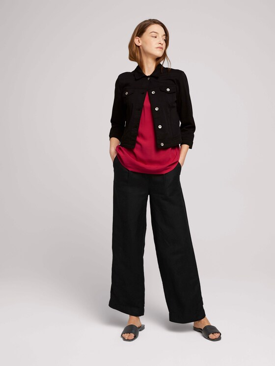 Blouse met korte mouwen en geplooid detail - Vrouwen - Bloody Mary Blouse met korte mouwen en geplooid detail - Vrouwen - Bloody Mary - 3 - TOM TAILOR