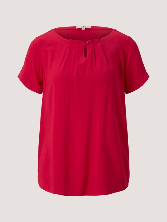 Blouse met korte mouwen en geplooid detail - Vrouwen - Bloody Mary Blouse met korte mouwen en geplooid detail - Vrouwen - Bloody Mary - 7 - TOM TAILOR