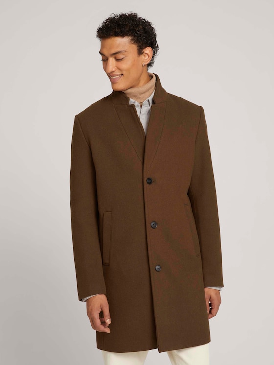 Wollmantel - Männer - equestrian brown Wollmantel - Männer - equestrian brown - 1 - TOM TAILOR Denim